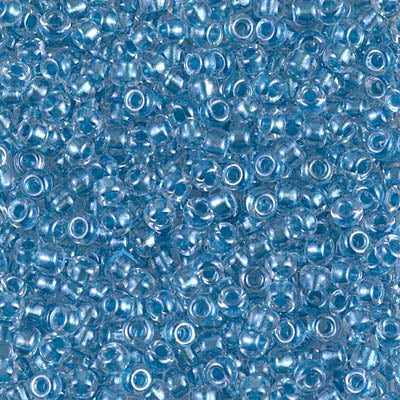 Miyuki 8/0 Seed Beads - 8-2606 - Spkl Sky Blue Lined Crystal AB