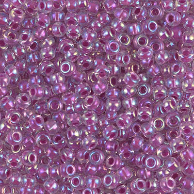 Miyuki 8/0 Seed Beads - 8-264 - Raspberry Lined Crystal AB