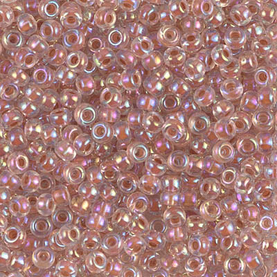 Miyuki 8/0 Seed Beads - 8-275 - Dark Peach Lined Crystal AB