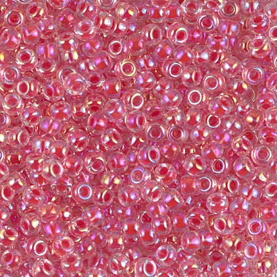 Miyuki 8/0 Seed Beads - 8-276 - Dark Coral Lined Crystal AB