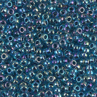 Miyuki 8/0 Seed Beads - 8-339 - Blue Lined Aqua AB