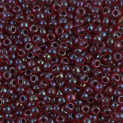 Miyuki 8/0 Seed Beads - 8-367 - Garnet Lined Ruby AB
