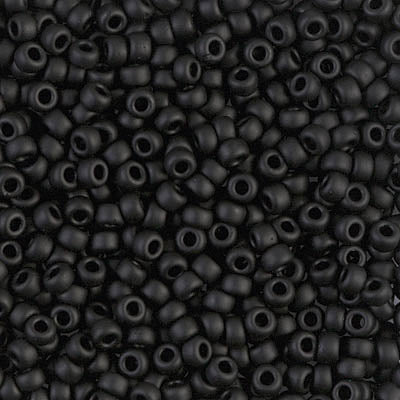 Miyuki 8/0 Seed Beads - 8-401F - Matte Black