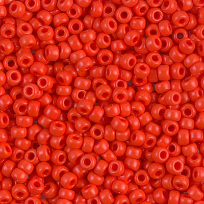Miyuki 8/0 Seed Beads - 8-407 - Opaque Red Orange