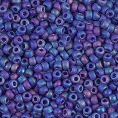 Miyuki 8/0 Seed Beads - 8-414FR - Matte Opaque Cobalt AB