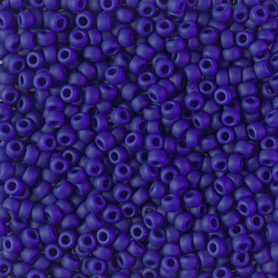 Miyuki 8/0 Seed Beads - 8-414F - Matte Opaque Cobalt