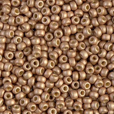 Miyuki 8/0 Seed Beads - 8-4204F - Duracoat Galvanized Champagne