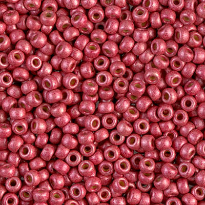 Miyuki 8/0 Seed Beads - 8-4211F - Duracoat Galvanized Matte Lt Cranberry