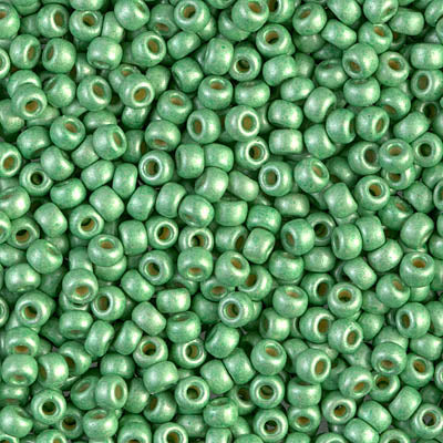 Miyuki 8/0 Seed Beads - 8-4214F - Duracoat Galvanized Matte Dk Mint Green