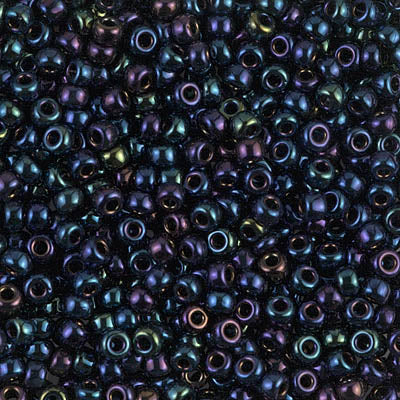 Miyuki 8/0 Seed Beads - 8-452 - Metallic Dark Blue Iris