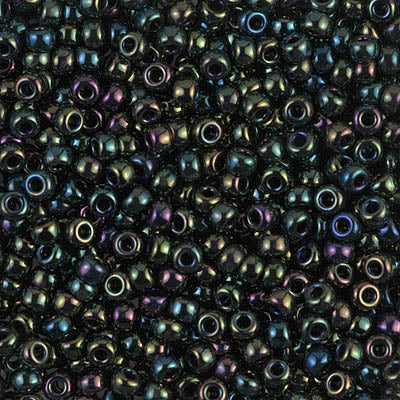 Miyuki 8/0 Seed Beads - 8-453 - Metallic Forest Green Iris