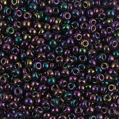 Miyuki 8/0 Seed Beads - 8-454 - Metallic Dark Plum Iris