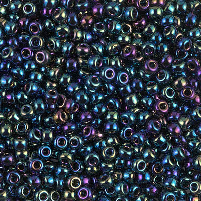 Miyuki 8/0 Seed Beads - 8-455 - Metallic Variegated Blue Iris