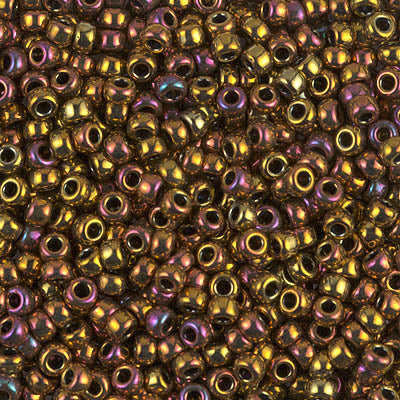 Miyuki 8/0 Seed Beads - 8-462 - Metallic Gold Iris