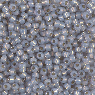 Miyuki 8/0 Seed Beads - 8-576 - Dyed Smoky Opaque Silver Lined Alabaster