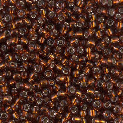 Miyuki 8/0 Seed Beads - 8-005 - Silver Lined Dark Topaz