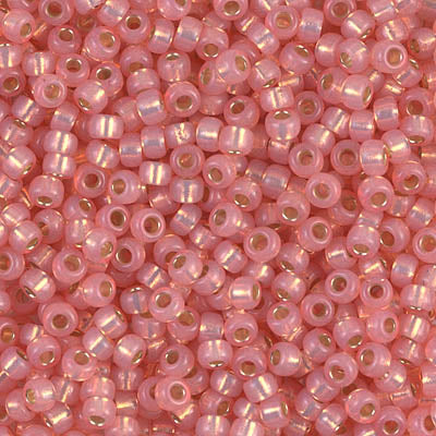 Miyuki 8/0 Seed Beads - 8-642 - Dyed Salmon Silver Lined Alabaster