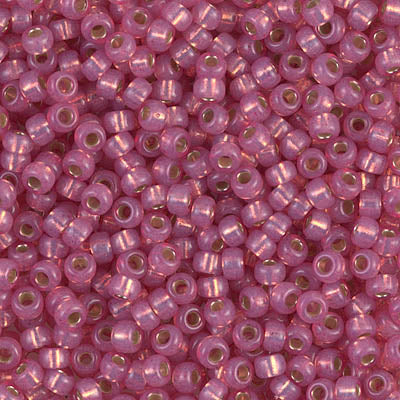 Miyuki 8/0 Seed Beads - 8-645 - Dyed Dark Rose Silver Lined Alabaster