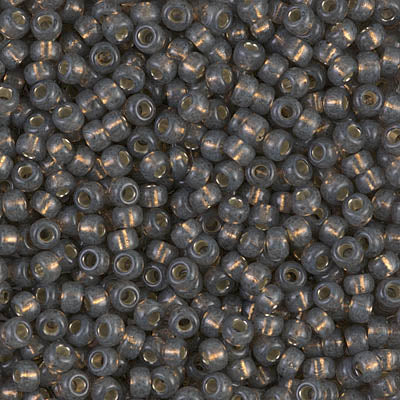 Miyuki 8/0 Seed Beads - 8-650 - Dyed Rustic Grey Silver Lined Alabaster