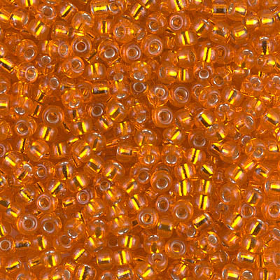 Miyuki 8/0 Seed Beads - 8-008 - Silver Lined Orange