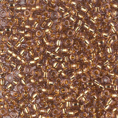 Miyuki 8/0 Seed Beads - 8-952 - 24kt Gold Lined Pale Amethyst