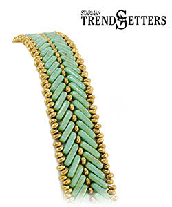Trendsetters Bead Kit with Free Pattern - TS05 - Cypress Leaf by Jacqui Higgins