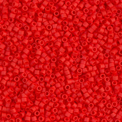 miyuki Miyuki 11/0 Delica - DB757 - Matte OP Vermillion Red – JaValle Beads