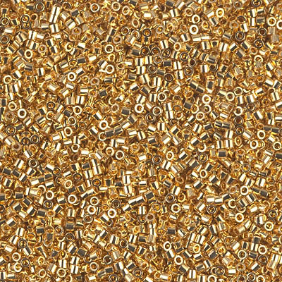 Miyuki Delica 8/0 Seed Beads - DBS031 - 24kt Gold Plated