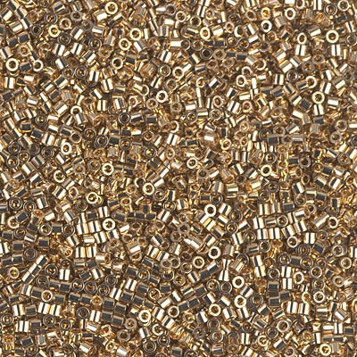 Miyuki Delica 8/0 Seed Beads - DBS034 - 24kt Gold Light Plated