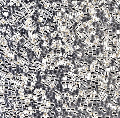 Miyuki Delica 8/0 Seed Beads - DBS041 - Silver Lined Crystal