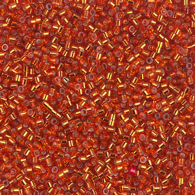 Miyuki Delica 8/0 Seed Beads - DBS043 - Silver Lined Flame Red
