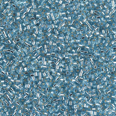 Miyuki Delica 8/0 Seed Beads - DBS044 - Silver Lined Aqua
