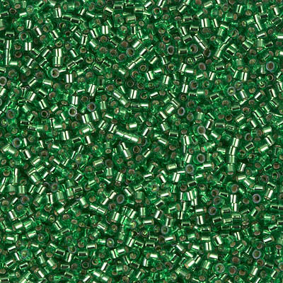 Miyuki Delica 8/0 Seed Beads - DBS046 - Silver Lined Green