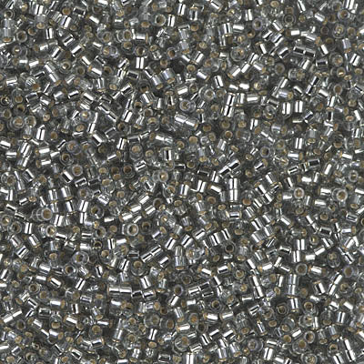 Miyuki Delica 8/0 Seed Beads - DBS048 - Silver Lined Gray