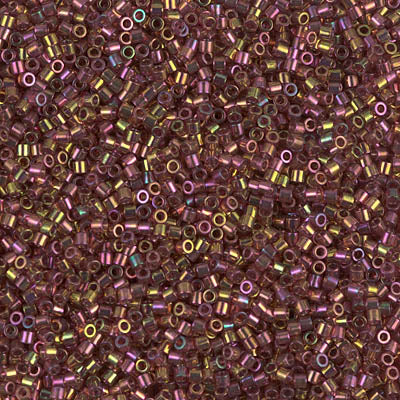 Miyuki Delica 8/0 Seed Beads - DBS103 - Dark Topaz Rainbow Gold Luster
