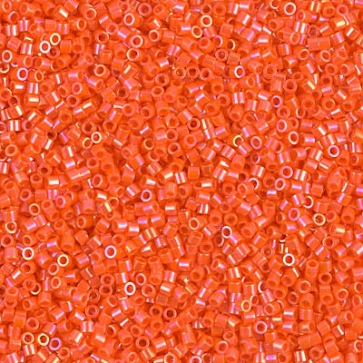 Miyuki Delica 8/0 Seed Beads - DBS161 - Opaque Orange AB