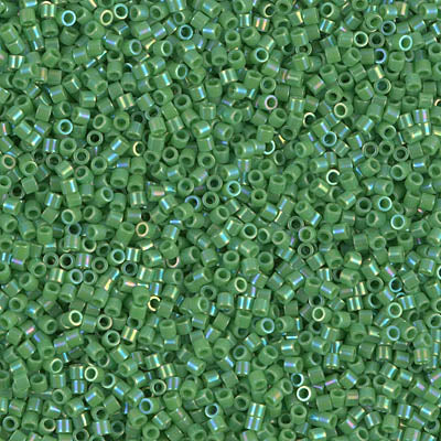 Miyuki Delica 8/0 Seed Beads - DBS163 - Opaque Green AB