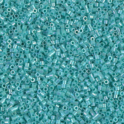 Miyuki Delica 8/0 Seed Beads - DBS166 - Opaque Turquoise AB
