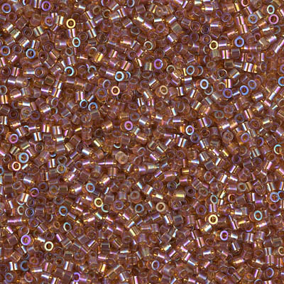 Miyuki Delica 8/0 Seed Beads - DBS170 - Transparent Dark Topaz AB