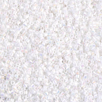 Miyuki Delica 8/0 Seed Beads - DBS202 - White Pearl AB