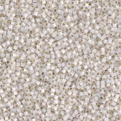 Miyuki Delica 8/0 Seed Beads - DBS221 - Gilt Lined White Opal
