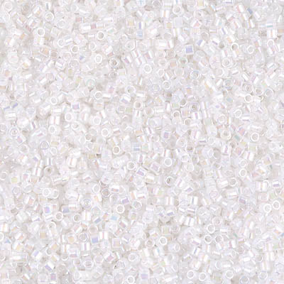 Miyuki Delica 8/0 Seed Beads - DBS222 - White Opal AB