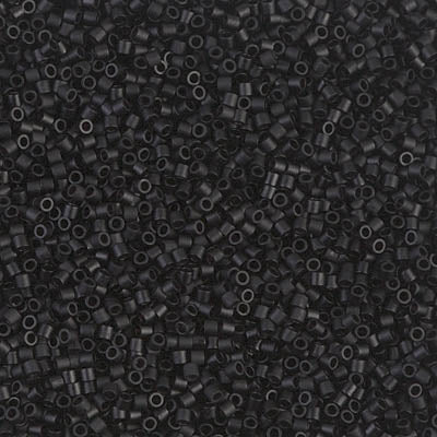 Miyuki Delica 8/0 Seed Beads - DBS310 - Matte Opaque Black