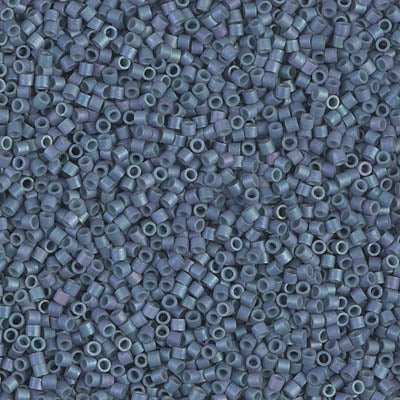 Miyuki Delica 8/0 Seed Beads - DBS376 - Matte Metallic Steel Blue Luster
