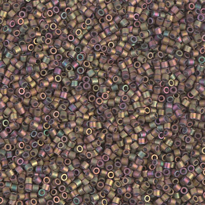 Miyuki Delica 8/0 Seed Beads - DBS380 - Matte Metallic Khaki Iris