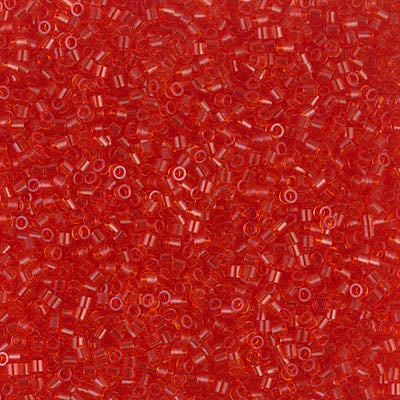 Miyuki Delica 8/0 Seed Beads - DBS704 - Tr Red Orange