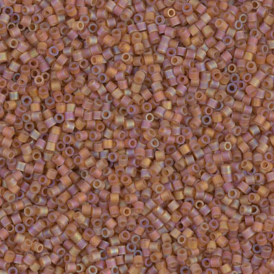 Miyuki Delica 8/0 Seed Beads - DBS853 - Matte Transparent Dark Topaz AB