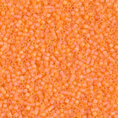 Miyuki Delica 8/0 Seed Beads - DBS855 - Matte Tr Orange AB