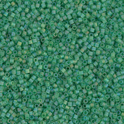Miyuki Delica 8/0 Seed Beads - DBS858 - Matte TR Green AB