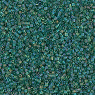 Miyuki Delica 8/0 Seed Beads - DBS859 - Matte Tr Dk Emerald AB